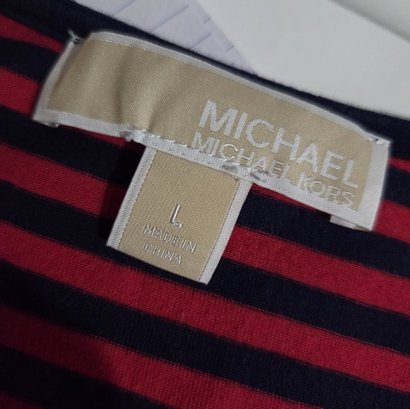 Michael Kors Navy and Red Striped Dress, Size L - Picture 5 of 5